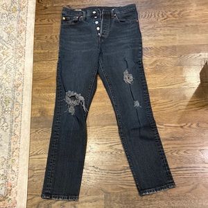 Black 501 Levi skinny jeans size 4